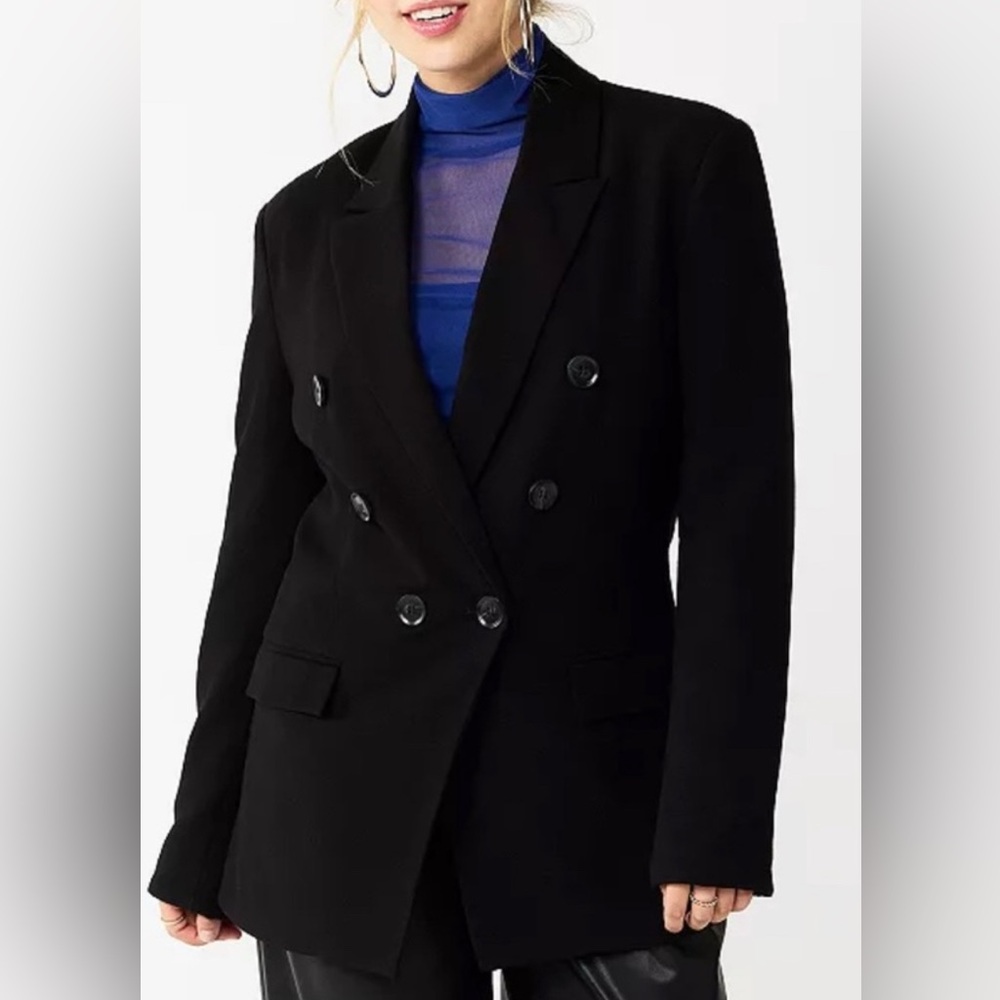 SO Women’s Black Double-Breasted Blazer – Size XL